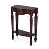 Cheshire 22 in W Rectangular Wood Ballerina Console Table with Open Shelf, Dark Brown (3020024)