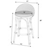 Tobias 245 in Seat Height Outdoor Rattan and Metal Low Back Counter Stool, Gray and White Dot (5649329)
