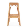 Robias 30 in Seat Height Rectangular Rattan Backless Bar Stool, Natural (5604404)