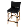 Serienna 245 in Seat Height Rectangular  Rattan Low Back Counter Stool, Black (5585425)