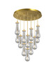 Owego - 12 Light - 24 inch - Brushed Brass - Multi Pendant (126-451-1P-BB-G451-4SM)