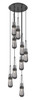 Milan - 9 Light - 19 inch - Matte Black - Multi Pendant (119-452-1P-BK-G452-4SM)