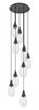 Malone - 9 Light - 20 inch - Matte Black - Multi Pendant (119-450-1P-BK-G450-6SCL)