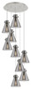 Newton Cone - 9 Light - 22 inch - Polished Nickel - Multi Pendant (119-410-1PS-PN-G411-8SM)