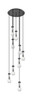 Owego - 9 Light - 19 inch - Brushed Matte Black - Multi Pendant (119-451-1P-BK-G451-4SDY)