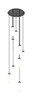 Owego - 9 Light - 19 inch - Brushed Matte Black - Multi Pendant (119-451-1P-BK-G451-4GWH)