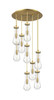 Owego - 9 Light - 19 inch - Brushed Brass - Multi Pendant (119-451-1P-BB-G451-4CL)