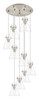 Newton Cone - 9 Light - 22 inch - Brushed Satin Nickel - Multi Pendant (119-410-1PS-SN-G411-8CL)