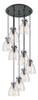 Newton Bell - 9 Light - 22 inch - Matte Black - Multi Pendant (119-410-1PS-BK-G412-8SDY)