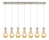 Owego - 7 Light - 49 inch - Brushed Satin Nickel - Linear Pendant (127-451-1P-SN-G451-5ME)