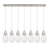 Malone - 7 Light - 50 inch - Brushed Satin Nickel - Linear Pendant (127-450-1P-SN-G450-6SCL)