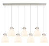 Newton Bell - 7 Light - 52 inch - Polished Nickel - Linear Pendant (127-410-1PS-PN-G412-8WH)