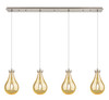 Owego - 4 Light - 49 inch - Brushed Satin Nickel - Linear Pendant (124-451-1P-SN-G451-7ME)