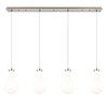 Owego - 4 Light - 49 inch - Brushed Satin Nickel - Linear Pendant (124-451-1P-SN-G451-7GWH)