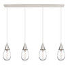 Malone - 4 Light - 50 inch - Polished Nickel - Linear Pendant (124-450-1P-PN-G450-6CL)