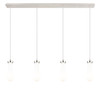 Owego - 4 Light - 49 inch - Brushed Polished Nickel - Linear Pendant (124-451-1P-PN-G451-4GWH)
