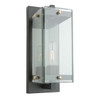 Bradgate 1 Light Matte Black & Harvest Brass Outdoor Wall Light (AC8121BK)