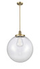 Beacon - 1 Light - 18 inch - Brushed Brass - Stem Hung - Pendant (201S-BB-G202-18-LED)