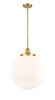 Beacon - 1 Light - 16 inch - Satin Gold - Stem Hung - Pendant (201S-SG-G201-16-LED)