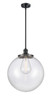 Beacon - 1 Light - 16 inch - Matte Black - Stem Hung - Pendant (201S-BK-G202-16-LED)