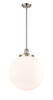 Beacon - 1 Light - 16 inch - Brushed Satin Nickel - Stem Hung - Pendant (201S-SN-G201-16)