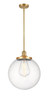 Beacon - 1 Light - 14 inch - Satin Gold - Stem Hung - Pendant (201S-SG-G204-14-LED)