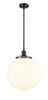 Beacon - 1 Light - 14 inch - Matte Black - Stem Hung - Pendant (201S-BK-G201-14)