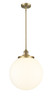 Beacon - 1 Light - 14 inch - Brushed Brass - Stem Hung - Pendant (201S-BB-G201-14)