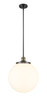 Beacon - 1 Light - 14 inch - Black Antique Brass - Stem Hung - Pendant (201S-BAB-G201-14)