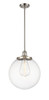 Beacon - 1 Light - 14 inch - Brushed Satin Nickel - Stem Hung - Pendant (201S-SN-G202-14)