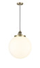 Beacon - 1 Light - 14 inch - Antique Brass - Cord hung - Mini Pendant (201CSW-AB-G201-14)
