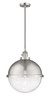 Hampden - 1 Light - 13 inch - Brushed Satin Nickel - Cord hung - Pendant (201CSW-SN-HFS-124-SN-LED)