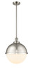 Hampden - 1 Light - 13 inch - Brushed Satin Nickel - Stem Hung - Pendant (201S-SN-HFS-121-SN)