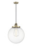 Beacon - 1 Light - 14 inch - Antique Brass - Cord hung - Mini Pendant (201CSW-AB-G202-14)