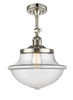 Oxford - 1 Light - 12 inch - Polished Nickel - Semi-Flush Mount (201F-PN-G542-LED)