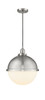 Hampden - 1 Light - 13 inch - Brushed Satin Nickel - Cord hung - Pendant (201C-SN-HFS-121-SN-LED)