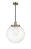 Beacon - 1 Light - 14 inch - Antique Brass - Cord hung - Mini Pendant (201C-AB-G202-14)