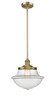 Oxford - 1 Light - 12 inch - Brushed Brass - Stem Hung - Mini Pendant (201S-BB-G542-LED)