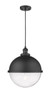 Hampden - 1 Light - 13 inch - Matte Black - Cord hung - Pendant (201C-BK-HFS-124-BK)