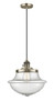Oxford - 1 Light - 12 inch - Antique Brass - Cord hung - Mini Pendant (201CSW-AB-G544-LED)