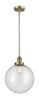Beacon - 1 Light - 12 inch - Brushed Brass - Stem Hung - Mini Pendant (201S-BB-G204-12-LED)