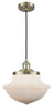 Oxford - 1 Light - 12 inch - Antique Brass - Cord hung - Mini Pendant (201C-AB-G541-LED)