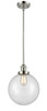 Beacon - 1 Light - 10 inch - Polished Nickel - Stem Hung - Mini Pendant (201S-PN-G202-10-LED)
