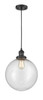 Beacon - 1 Light - 12 inch - Matte Black - Cord hung - Mini Pendant (201C-BK-G204-12-LED)