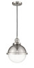 Hampden - 1 Light - 9 inch - Brushed Satin Nickel - Cord hung - Mini Pendant (201C-SN-HFS-82-SN-LED)