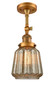 Chatham - 1 Light - 7 inch - Brushed Brass - Semi-Flush Mount (201F-BB-G146-LED)