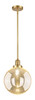 Beacon - 1 Light - 10 inch - Satin Gold - Stem Hung - Mini Pendant (201S-SG-G208-10)