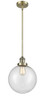 Beacon - 1 Light - 10 inch - Antique Brass - Stem Hung - Mini Pendant (201S-AB-G204-10)