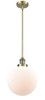 Beacon - 1 Light - 10 inch - Antique Brass - Stem Hung - Mini Pendant (201S-AB-G201-10)