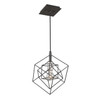 Artistry 1 Light Matte Black & Polished Nickel Pendant (AC11117PN)